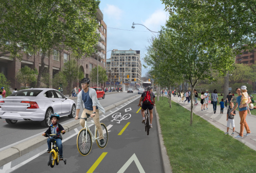 A rendering of the proposed changes on The Esplanade.