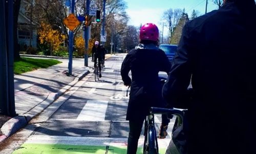 Example of a bi-directional cycle track.