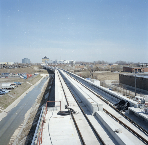 Unfinished track bed.