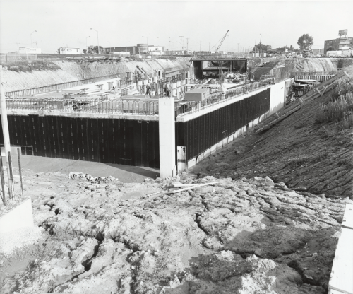 Foundation of subway station formed