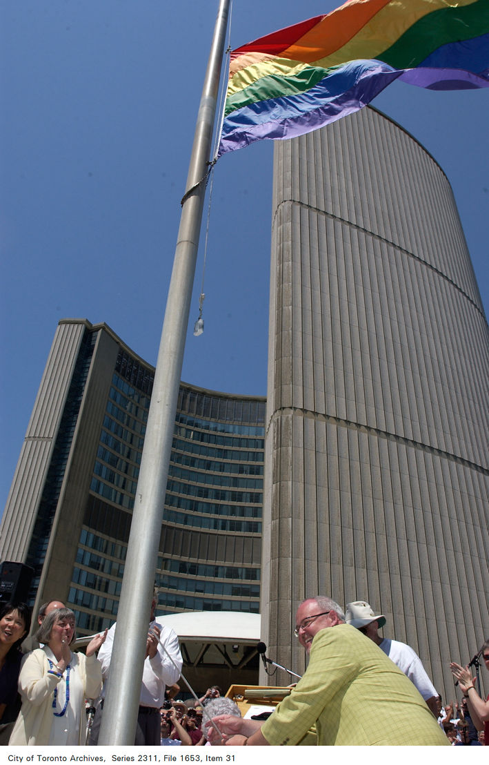 Rainbow & Transgender Flag Raising, June 28, 2010