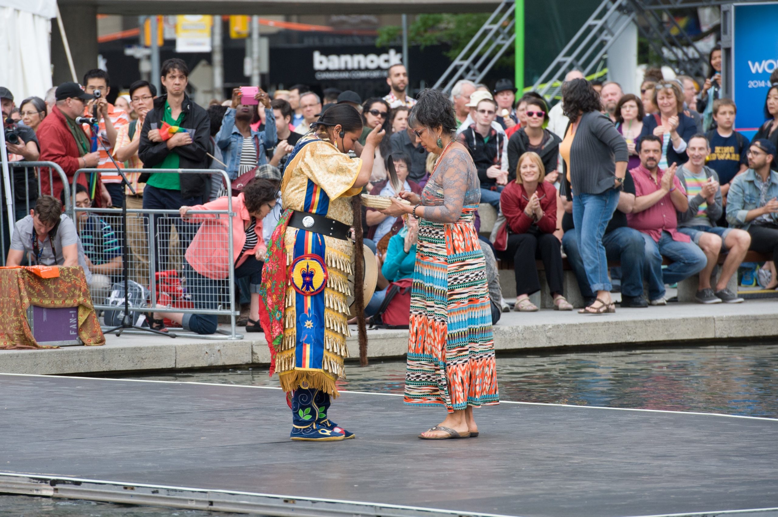 A performance at the 2014 World Pride, Nathan Phillips Square