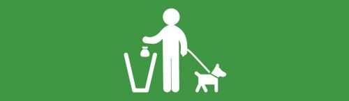 public organic waste bin sticker image for dog waste