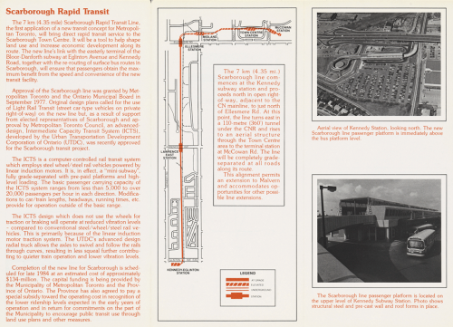 Pamphlet showing route map and Kennedy Station.