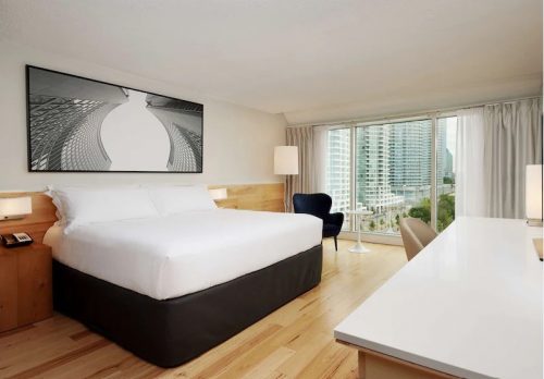 photo of Toronto Voluntary Isolation Centre guestroom