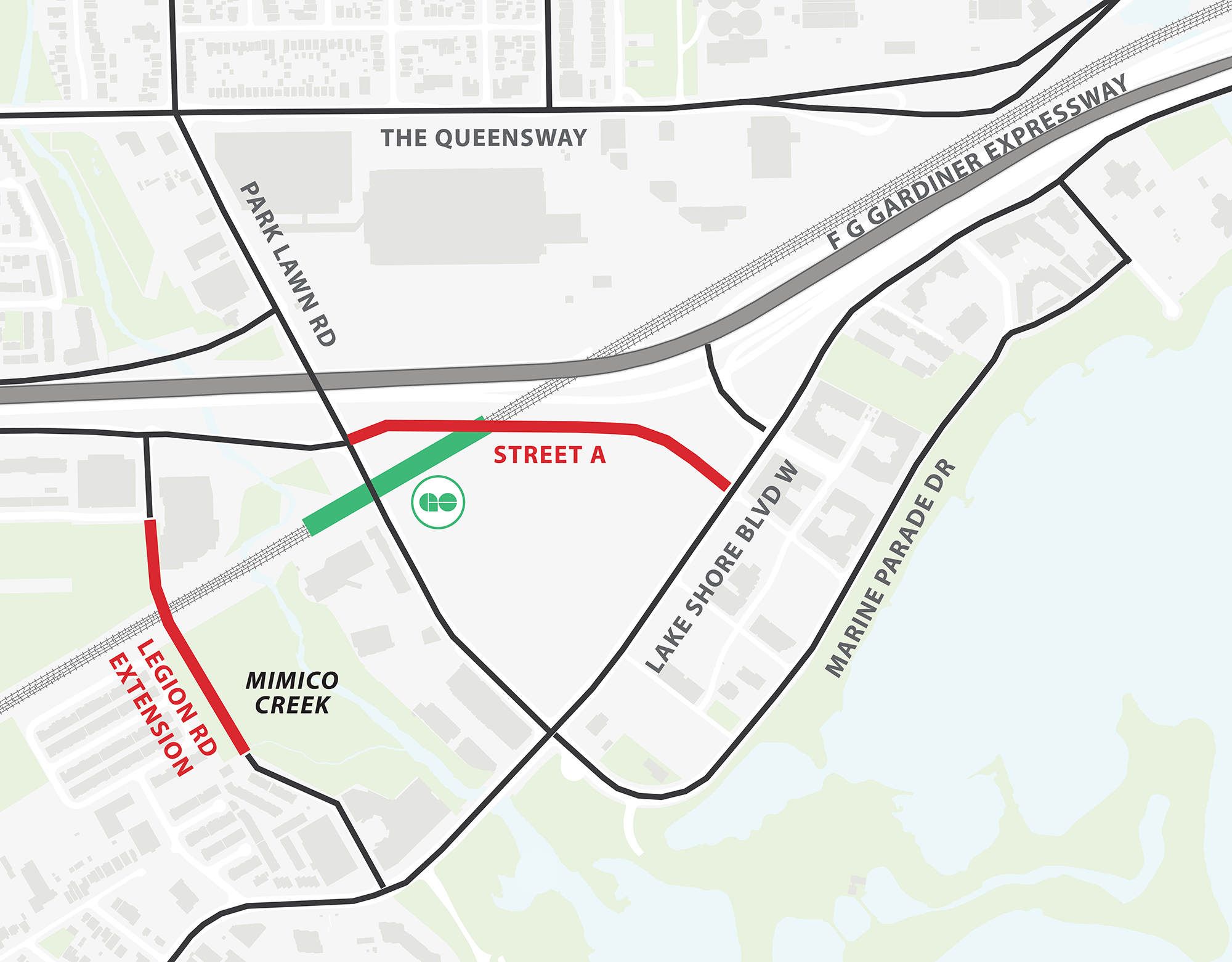 Park Lawn Lake Shore Transportation Master Plan Alternative 2 Additional Traffic Capacity