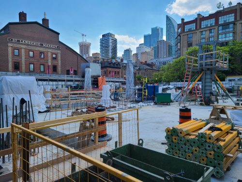 Ground floor construction at North St. Lawrence Market.