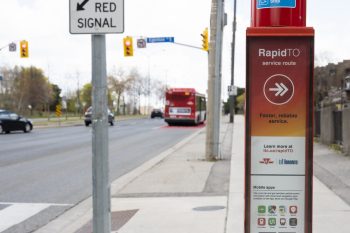 rapidTO bus stop signage