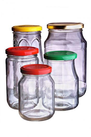 glass jars with lids