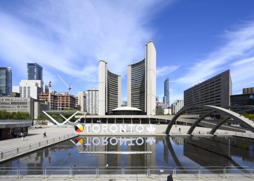 City Hall & Toronto Sign Skyline View