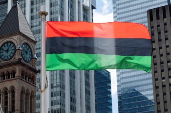 The Black Liberation flag was raised to mark the start of Emanicipation Month 