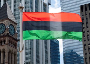 The Black Liberation flag was raised to mark the start of Emanicipation Month
