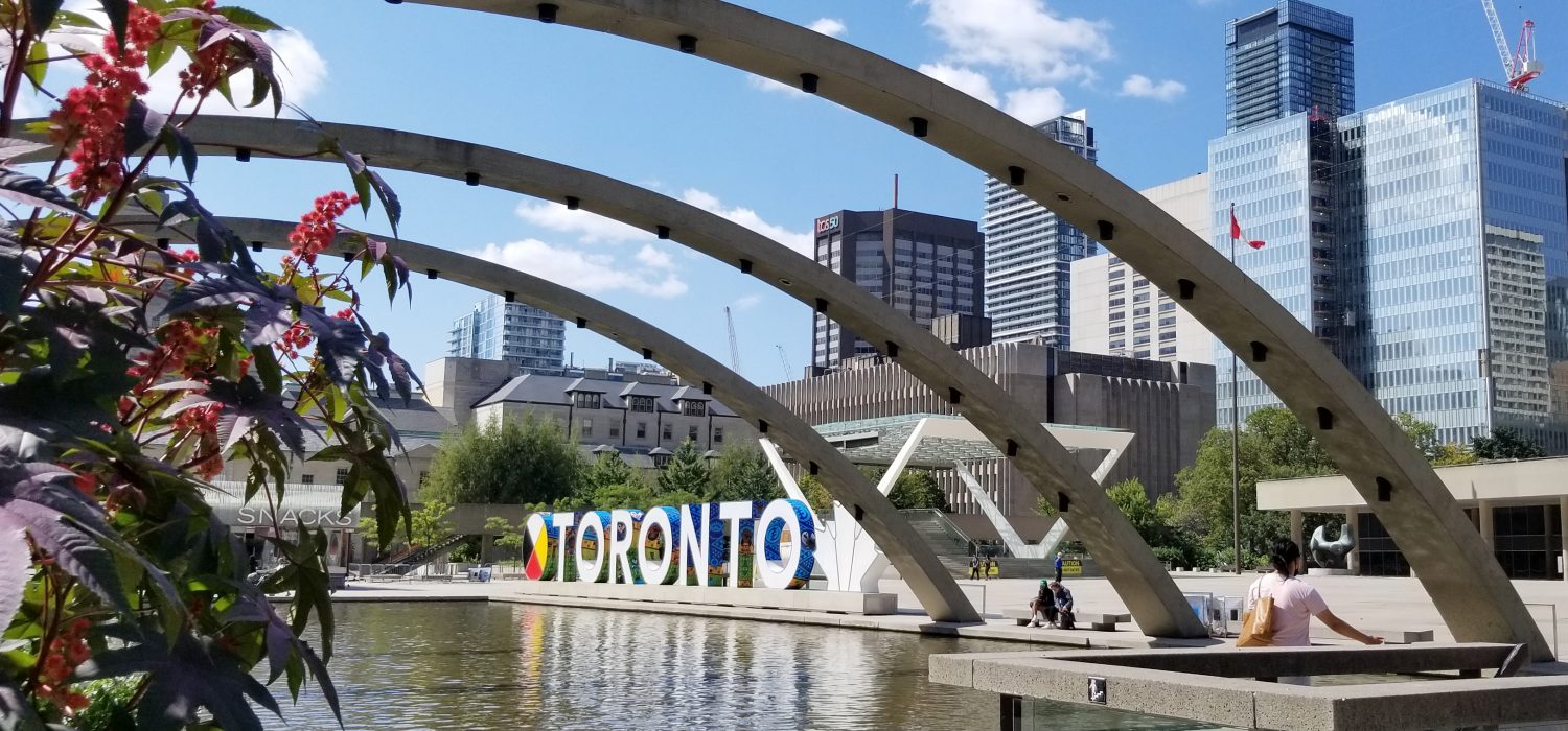 Toronto sign in Nathan Phillips Square