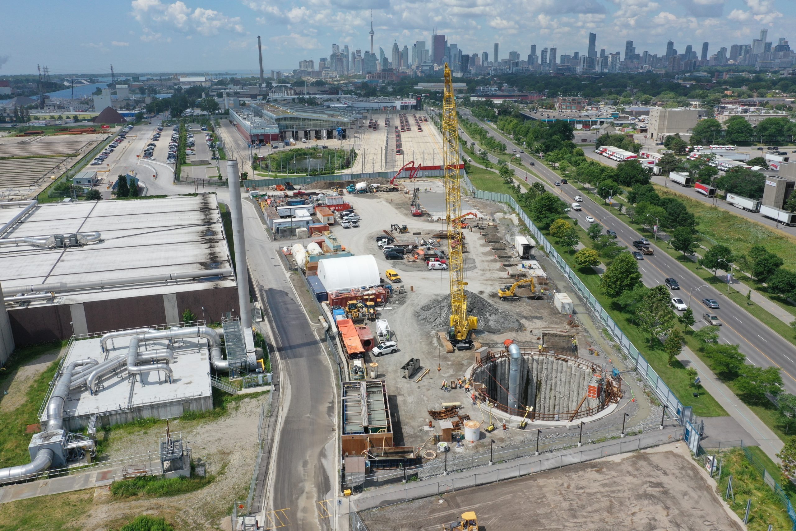 Coxwell Bypass Tunnel project construction, July 2019