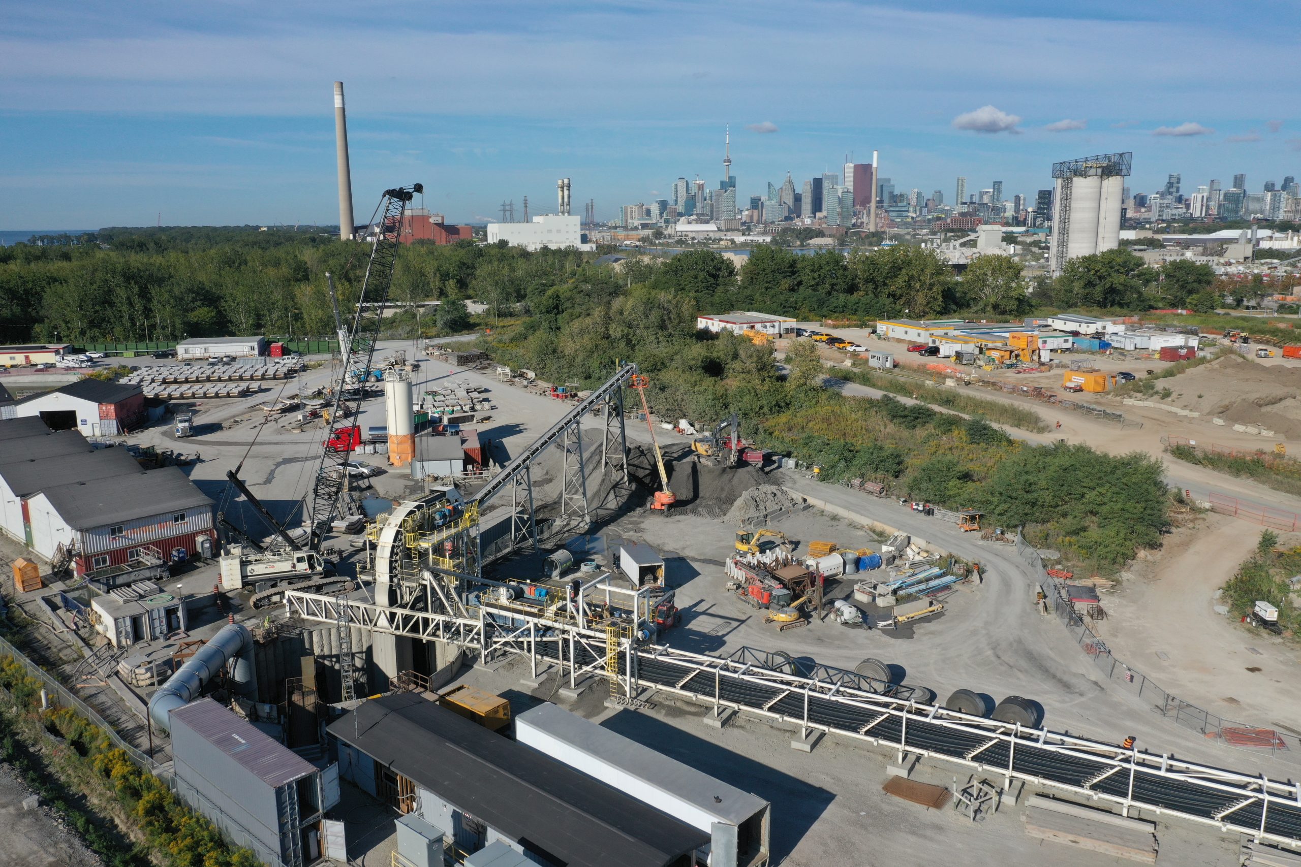 Photo of Ashbridges Bay Treatment Plant Outfall construction September 2021