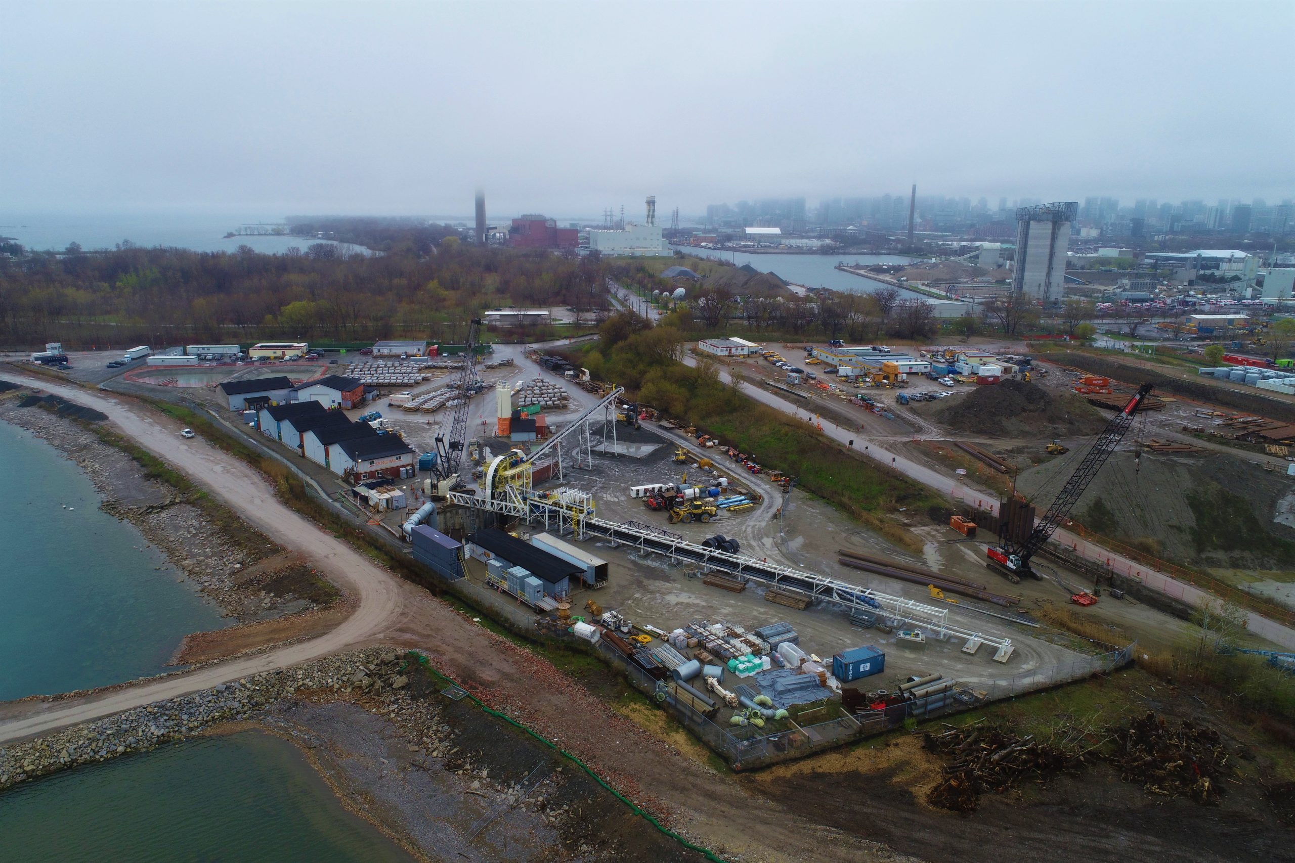 Photo of Ashbridges Bay Treatment Plant Outfall construction site