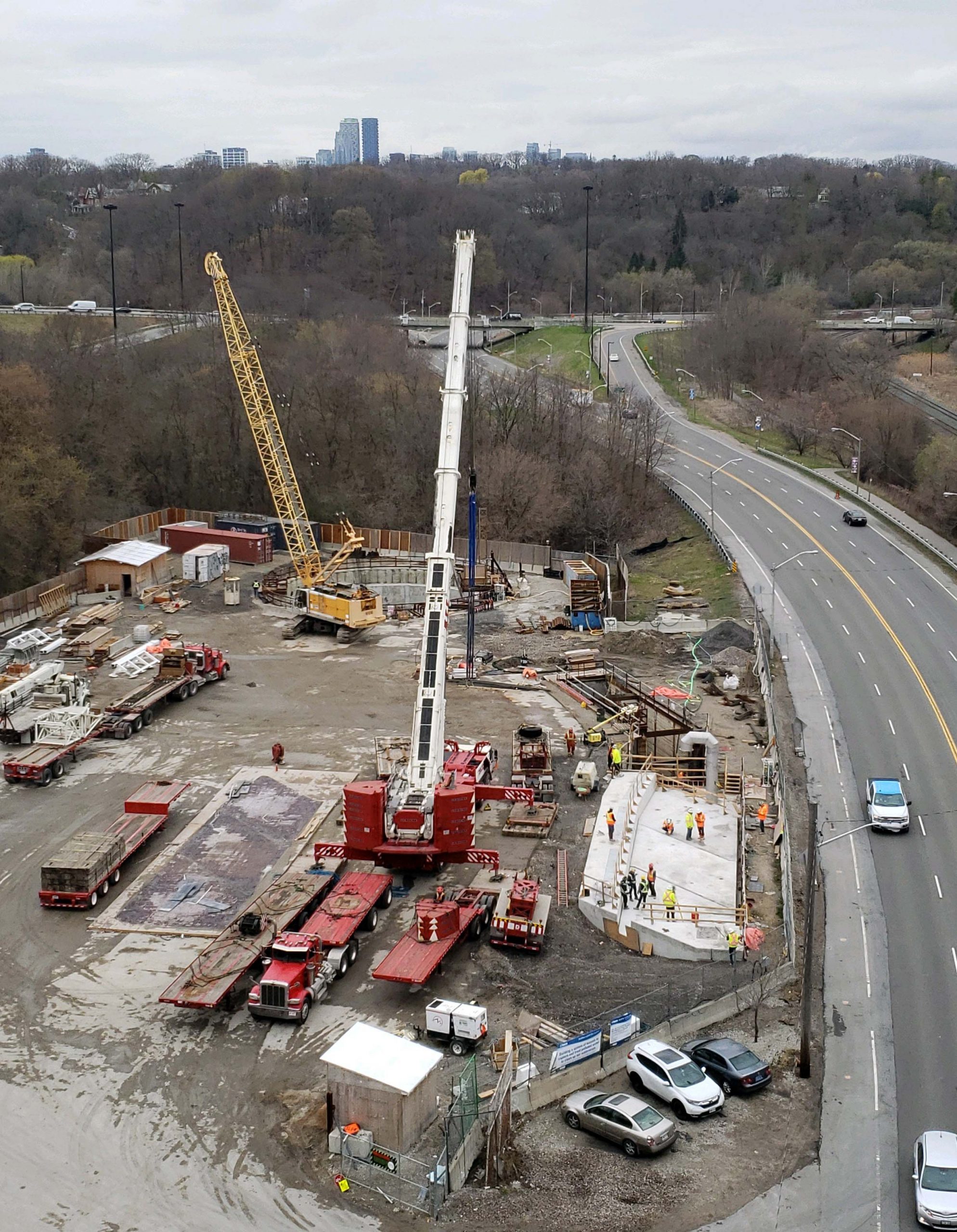 oxwell Bypass Tunnel project construction April 2021