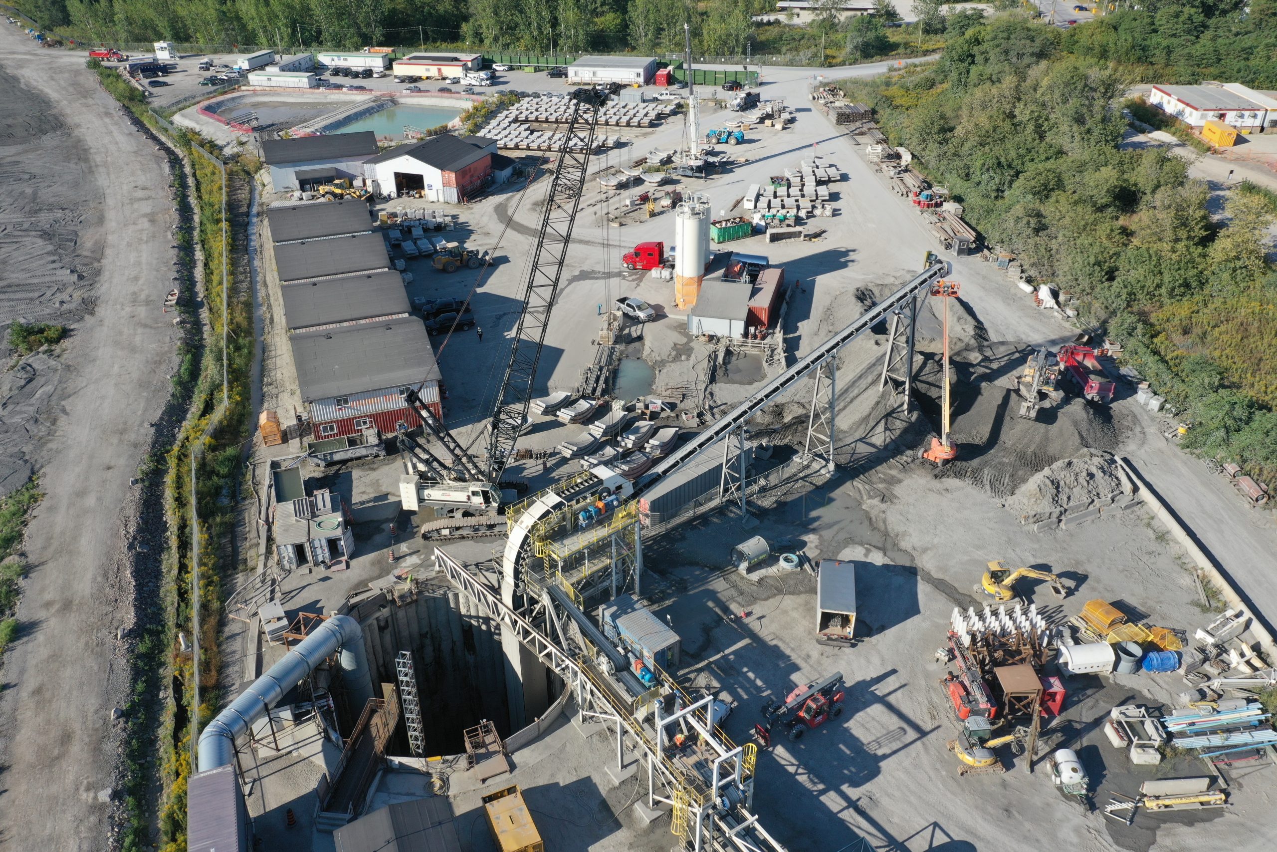 Photo of Ashbridges Bay Treatment Plant Outfall construction September 2021