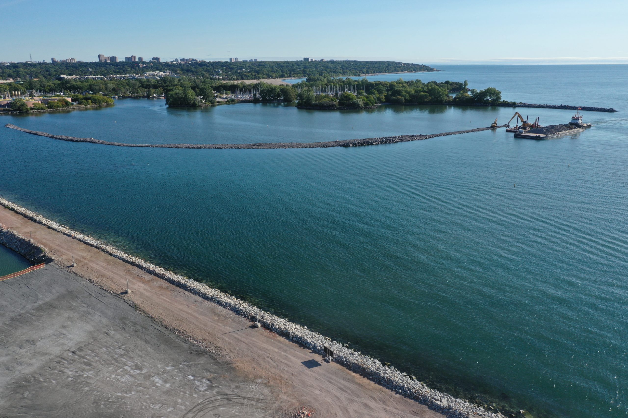 Photo of Ashbridges Bay Landform project construction September 2021