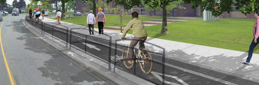 Chesswood Drive Cycle Track Rendering