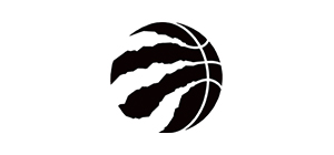 Black and white logo of Raptors