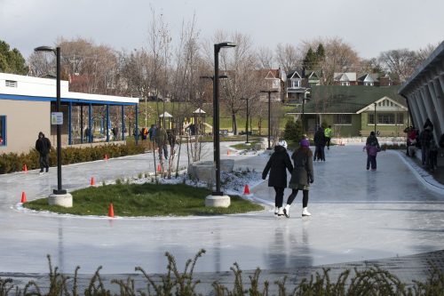 Outdoor skating rink