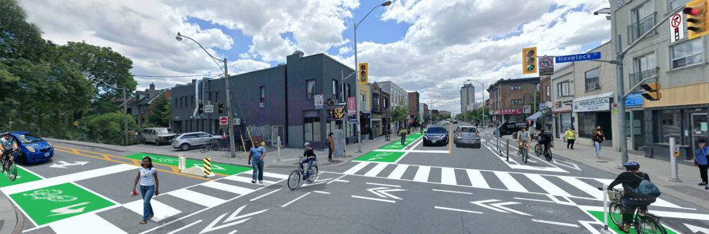 Artistic rendering of Havelock Street and Bloor Street intersection.