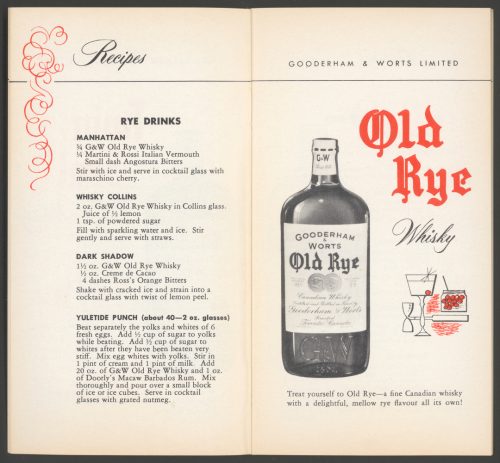 Excerpt from book illustrating four cocktail recipes