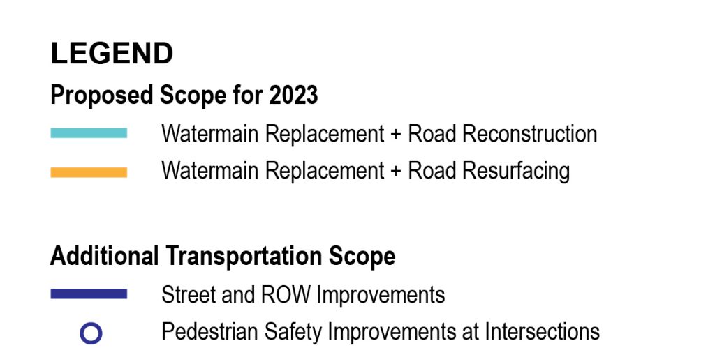 Legend of proposed scope for 2023