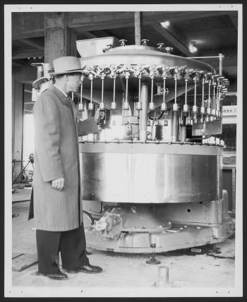 Photograph of brewery machinery