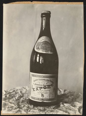 Photograph of a beer bottle