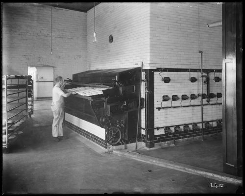 Photograph of industrial bread oven