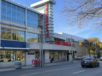 Image: The exterior entrance of Dufferin Mall on Dufferin Street.