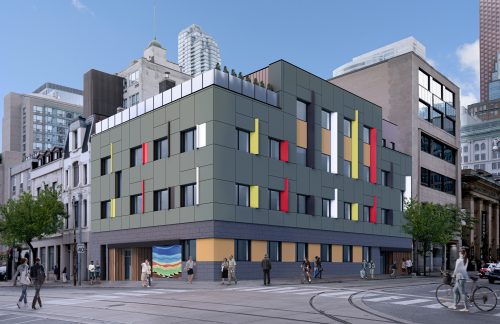 Proposed exterior design of building at 67 Adelaide St. E. 