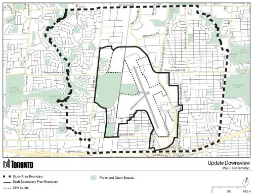 Update Downsview Study Area Map: Downsview Area Secondary Plan and Official Plan Amendment application.