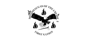 Mississaugas of the Credit First Nation black and white logo