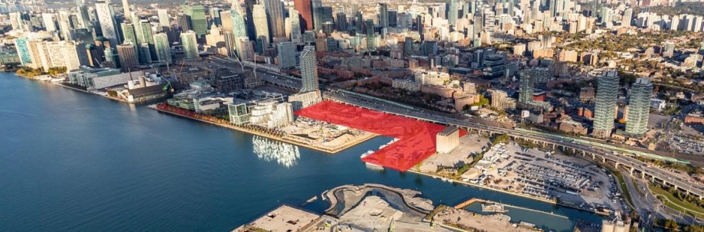 Image of the Quay, the red highlighted area illustrates the parcels of land referred to as “Quayside".