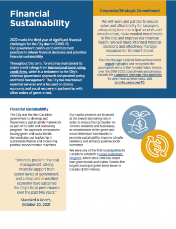 Financial Sustainability Information Sheet