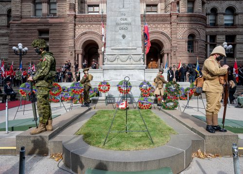 A Remembrance Day Ceremony at Old City Hall