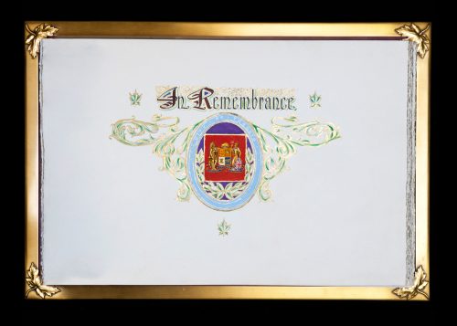 Cover page of the Great War Book of Remembrance that pays tribute to the fallen of Toronto.