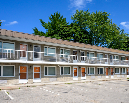 A photo of the renovated motel portion at 4626 Kingston Road. 
