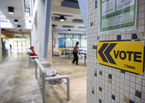 Polling place signage
