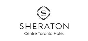 Black and white logo of Sheraton Centre Toronto Hotel