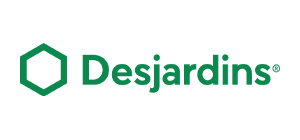 Green Desjardin logo on a white background.