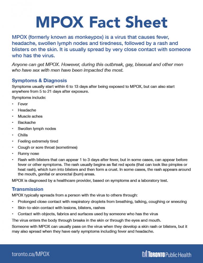 MPOX – City of Toronto