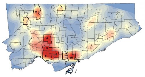 Figure 2: Illustration of the Top 10 Neighbourhood Focus Areas