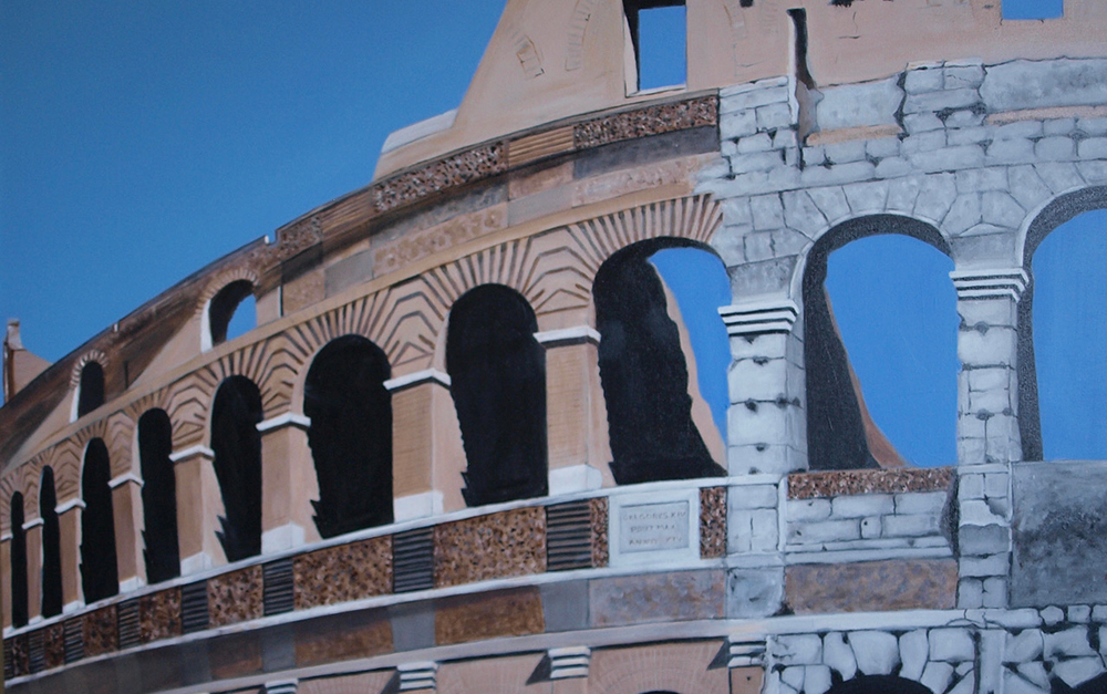Image of The Colosseum in front of a blue sky