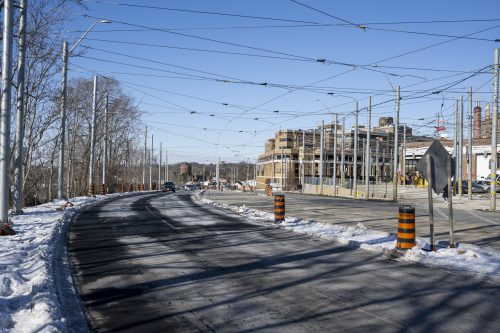 Image of the King Street West, The Queensway, Queen Street West and Roncesvalles Avenue Construction. Please contact Mark De Miglio at kqqr@toronto.ca or 416 392 3074