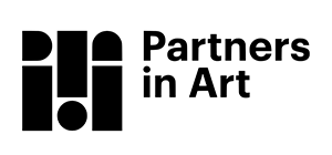 Partners in Art black and white logo