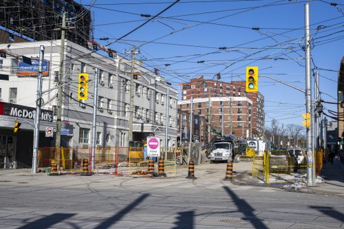 Image of the King Street West, The Queensway, Queen Street West and Roncesvalles Avenue Construction. Please contact Mark De Miglio at kqqr@toronto.ca or 416 392 3074